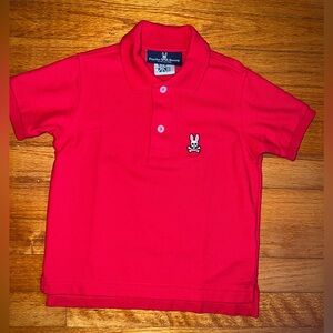 Psycho Bunny Kids Classic Polo Size 4T Red
